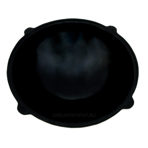 Казан узбекский чугунный 30л круглое дно с алюминиевой крышкой